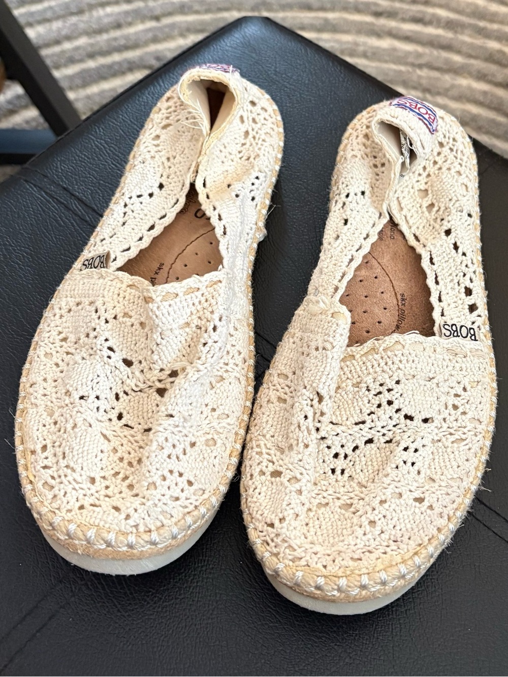 Skechers Crochet Espadrille Slip-On - Cream